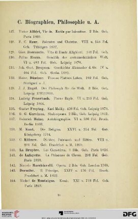Biographien, Philosophie u. A. (Nr. 127-163)