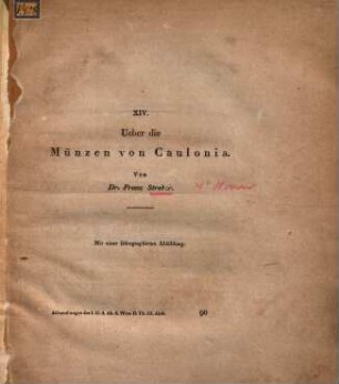 Ueber die Münzen von Caulonia