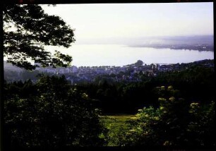 Bregenz (Österreich): Bodensee, Bregenzer Bucht von der Pfänderstraße