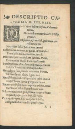Descriptio Calumniae ...