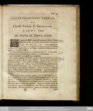 Caput VIII. De Persona & Naturis Christi.
