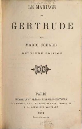 Le mariage de Gertrude