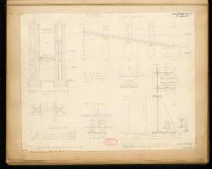 Bewegliche Anladebrücke Monatskonkurrenz Februar 1870: Technische Details; 2 Maßstabsleisten