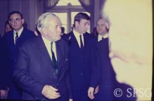 Staatsbesuch des britischen Premiers Harold Wilson, Berlin, Schloss Charlottenburg.