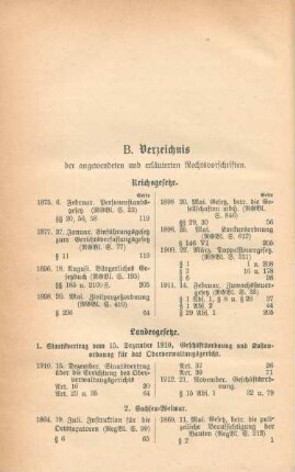 B. Verzeichnis der angewendeten und erläuterten Rechtsvorschriften