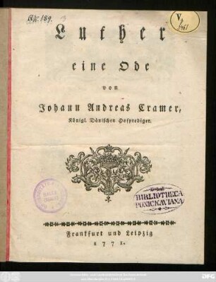 Luther : eine Ode
