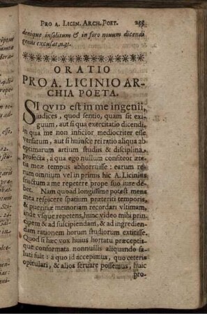 Oratio Pro A. Licinio Archia Poeta