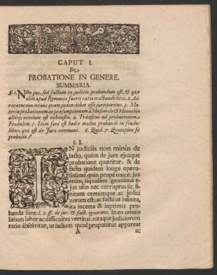 Caput I. De Probatione In Genere.