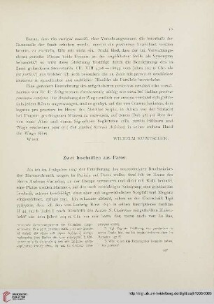 3: Zwei Inschriften aus Paros