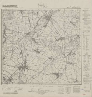 5571 Friedland O.S., Topographische Karte 1:25000 (4cm - Karte)