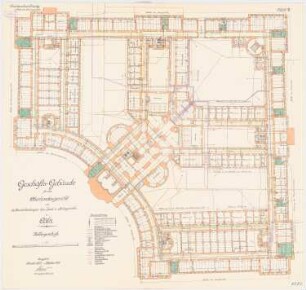 Oberlandesgericht, Köln Geschäftsgebäude: Grundriss KG 1:150