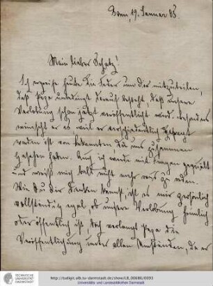 Brief vom 19.01.1905
