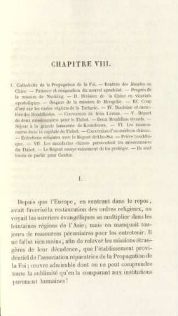 Chapitre VIII. I. Catholicité de la Propagation de la Foi ...