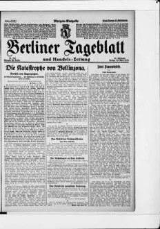 Berliner Tageblatt und Handels-Zeitung, Morgen-Ausgabe