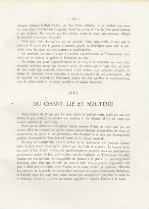 XXI. Chant lié et soutenu. Sons filés