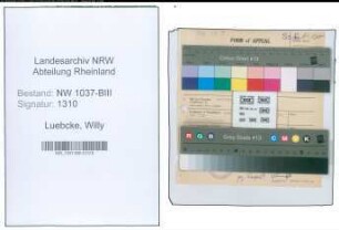 Entnazifizierung Willy Luebcke , geb. 10.06.1884 (Reg.Rat)