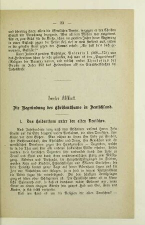 I. Das Heidenthum unter den alten Deutschen