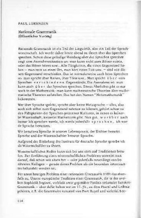Rationale Grammatik