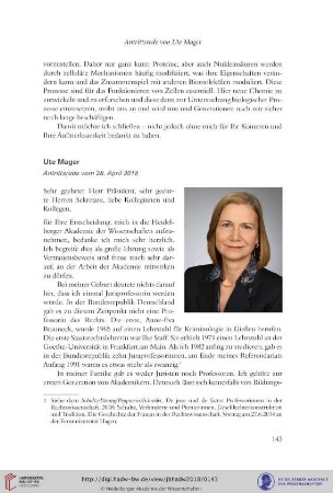 Antrittsrede vom 28. April 2018