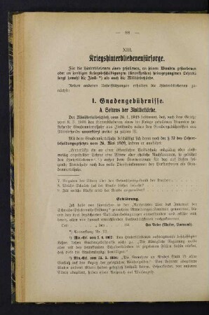 88-105, XIII. Kriegshinterbliebenenfürsorge