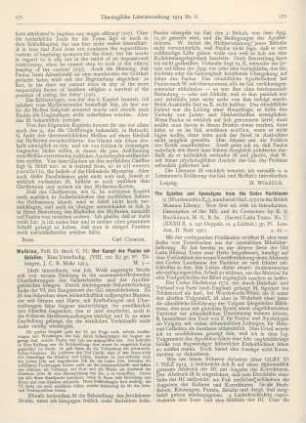 171-172 [Rezension] Watkins, C. H., Der Kampf des Paulus um Galatien