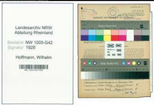Entnazifizierung Wilhelm Hoffmann , geb. 13.12.1896 (Schneider)