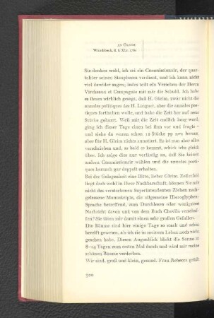 An Gleim Wandsbeck, den 8. Dezember 1780