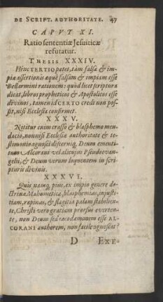 Caput XI. Ratio sententiae Jesuiticae refutatur.