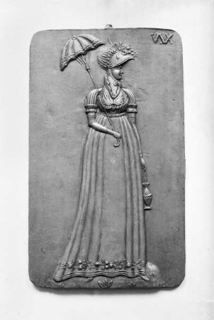Elegante Dame mit Sonnenschirm