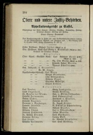 Obere und untere Justiz-Behörden