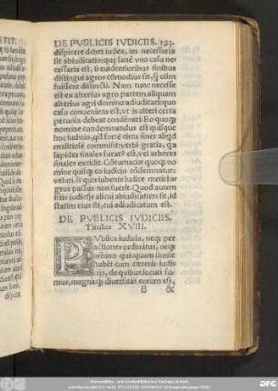 De Publicis Iudiciis. Titulus XVIII.
