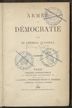 Armée et démocratie