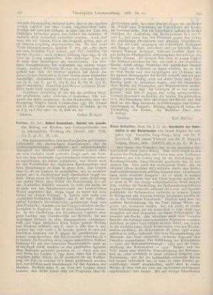 251-252 [Rezension] Felten, Jos., Robert Grosseteste, Bischof von Lincoln