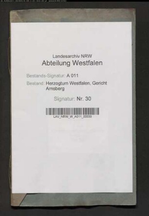 Testament Joh. Heinr. Schulte, Westenfeld