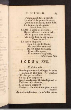 Atto Primo: Scena XVII.
