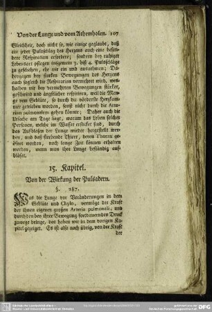 15. Kapitel. Von der Wirkung der Pulsadern