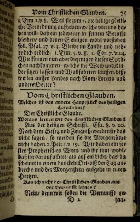 Vom Christlichen Glauben. Welches ist das andere Hauptstück des heiligen Catechismi?