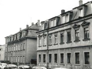 Dresden-Mickten, Franz-Lehmann-Straße 25 und Winterstraße 1. Wohnhäuser (um 1900). Straßenansicht von der Winterstraße