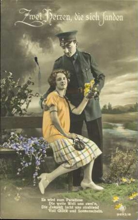 Zwei Herzen, die sich fanden - Es wird zum Paradiese [...]
