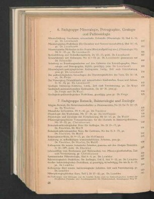 7. Fachgruppe Botanik, Bakteriologie und Zoologie