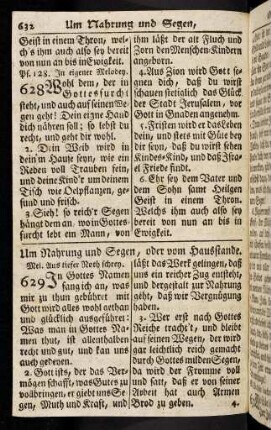 632-635, Um Nahrung und Segen, oder vom ... (629 - 631)