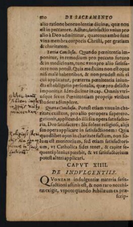 Caput XIIII. De Indulgentiis