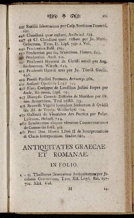 Antiquitates graecae et romanae.