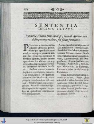 Sententia XVIII.