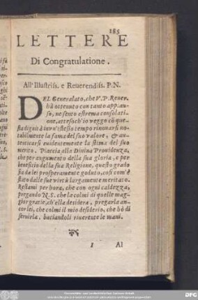Lettere Di Congratulatione.