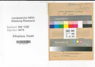 Entnazifizierung Ewald Ellinghaus , geb. 05.01.1905 (Bauingenieur)