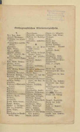 Orthographisches Wörterverzeichnis