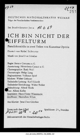 Ich bin nicht der Eiffelturm