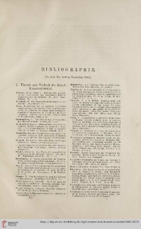 Bibliographie (15. Juni bis Anfang November 1883)