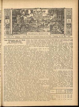 Ausgabe vom Sonntag, den 29. September 1907.